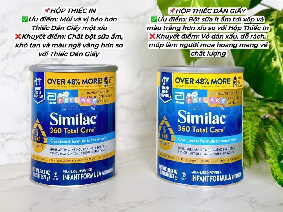 Sữa Bột Cho Bé Similac 360 Total Care Của Mỹ (874g) từ 0-12 tháng( date mới 2027)-duoc-ban-tai-Tiệm Sữa Mỹ