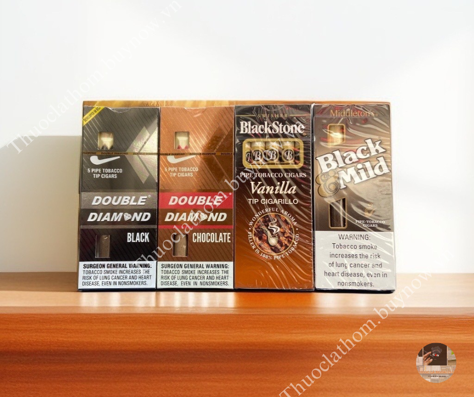 Combo Xì Gà Có Đầu Lọc (Double Diamond, Black Mild, Black Stone)-duoc-ban-tai-Thuốc Lá Thơm -  Xì Gà Saigon