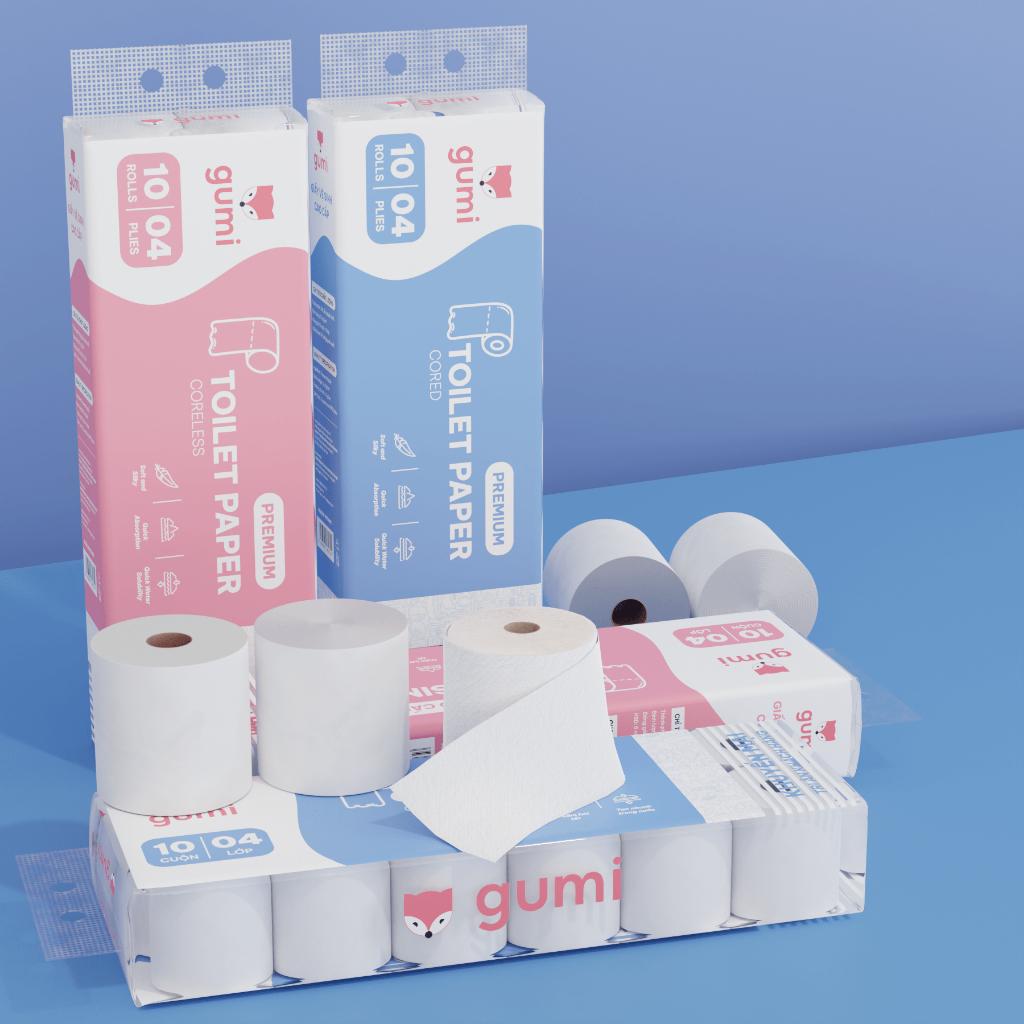 Xách giấy vệ sinh Gumi 12 cuộn không lõi/ có lõi-duoc-ban-tai-K&N Family