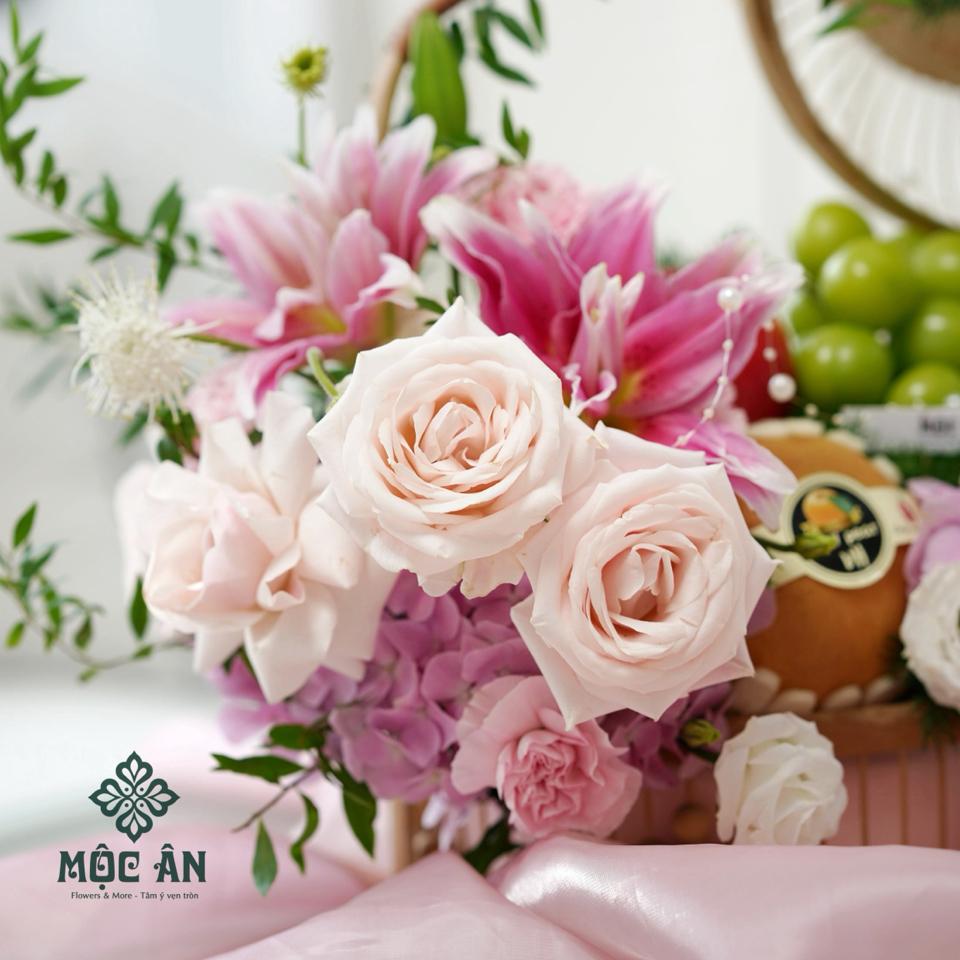 Giỏ Hoa Quả Hồng Ngọc Nho Táo Lê-duoc-ban-tai-HOA LỄ MỘC ÂN