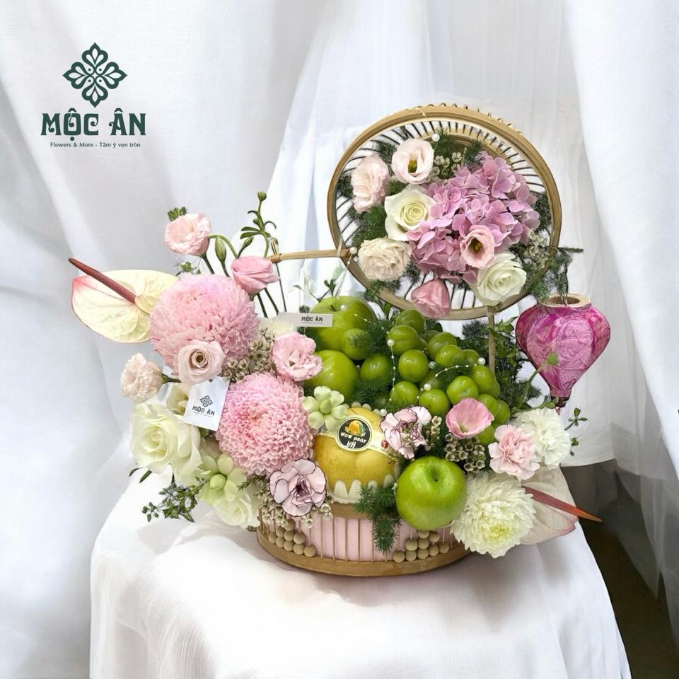 Giỏ Hoa Quả Hồng Ngọc Giỏ Nan Tròn-duoc-ban-tai-HOA LỄ MỘC ÂN