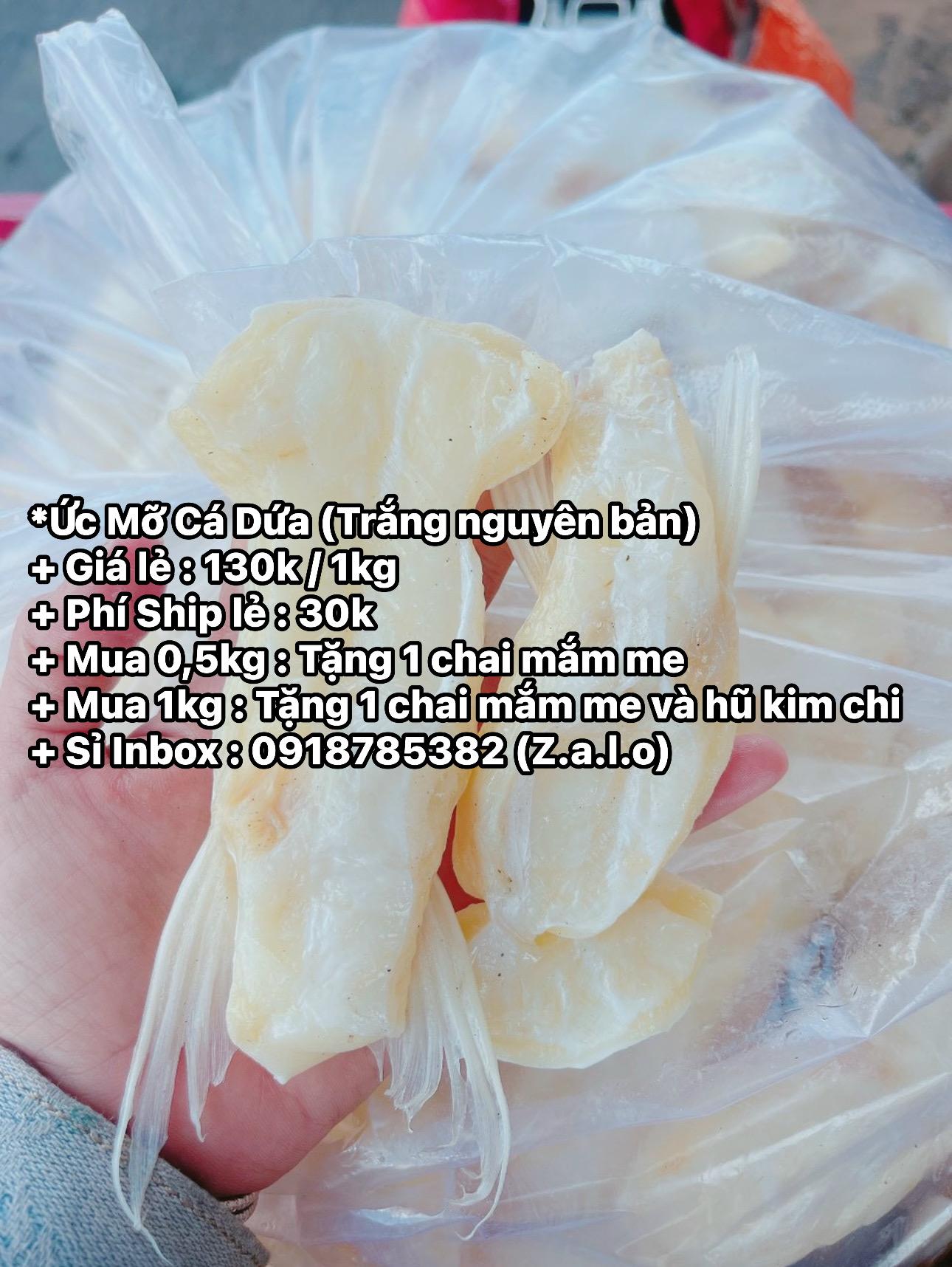 Ức Mỡ Cá Dứa (Trắng nguyên bản) 1kg-duoc-ban-tai-Mắm Thanh Hiền - Bà Giáo Thảo 9999