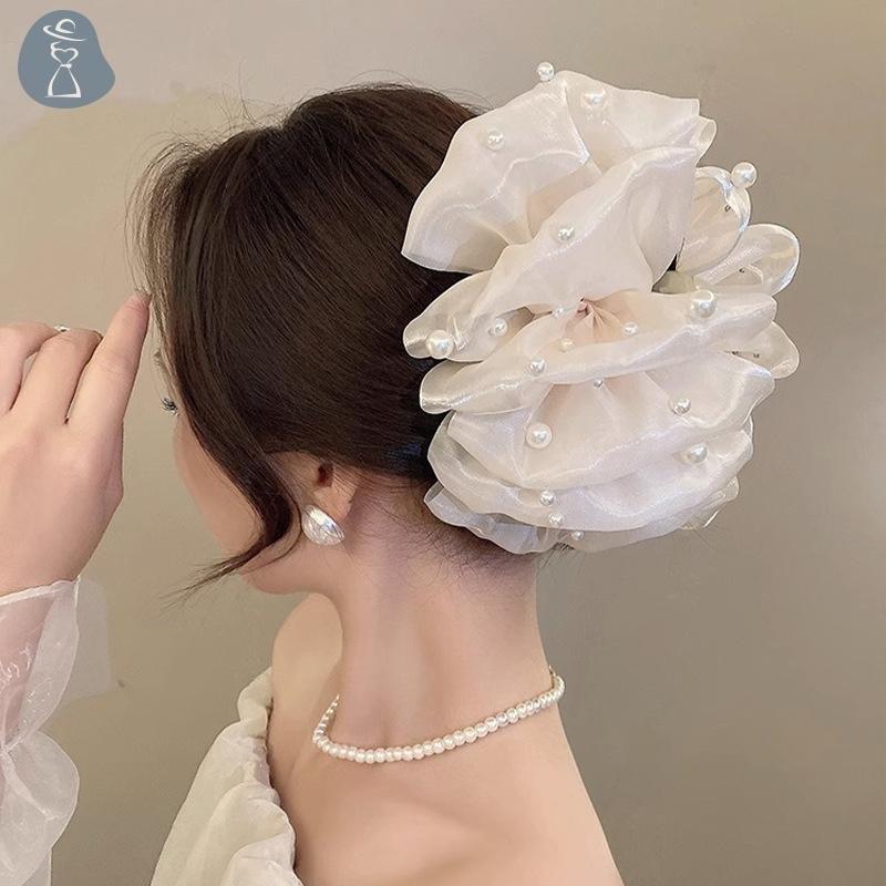 Kẹp voan nơ phồng ngọc trai-duoc-ban-tai-Bùi Hoa