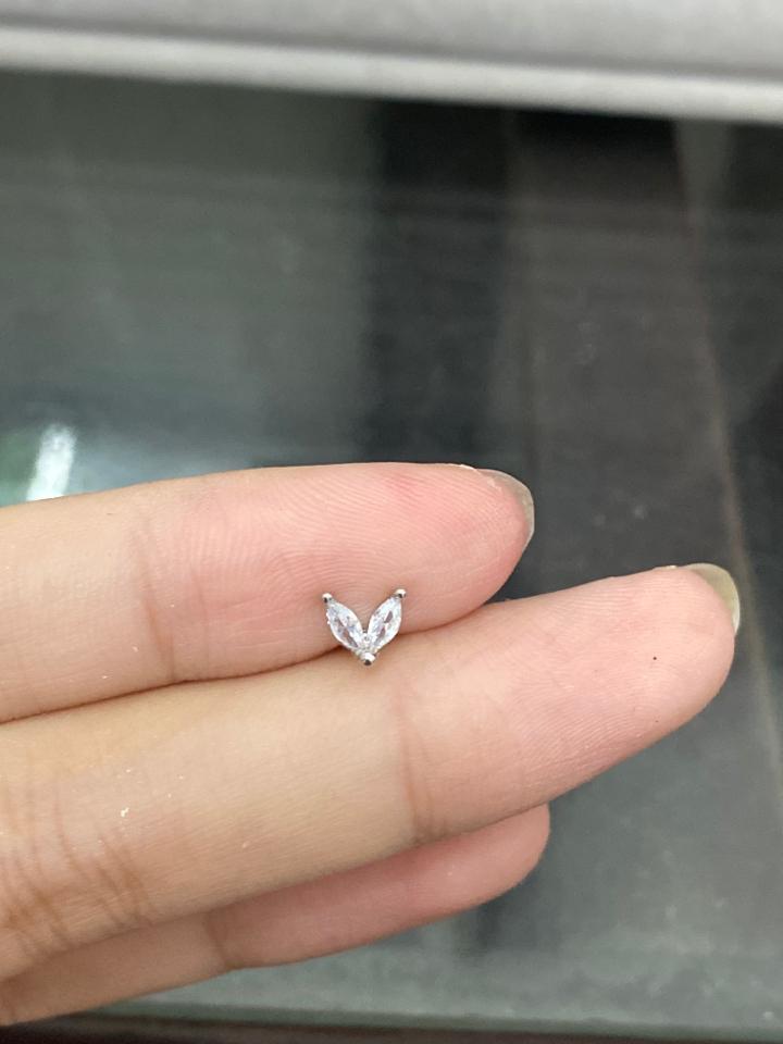 Khuyên 2 cánh đá-duoc-ban-tai-BO Xỏ Khuyên