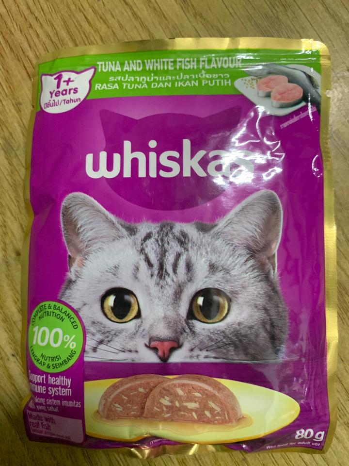 Whiskas - Pate cho Mèo Trưởng thành vị Cá Ngừ & Thịt Cá Trắng 80g-duoc-ban-tai-AAN PETFOOD WAREHOUSE - Chi nhánh Phạm Văn Chiêu