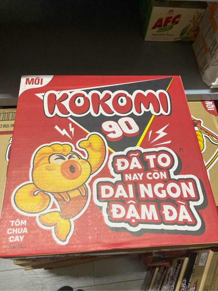 Thùng mì Kokomi 90g tôm chua (x30 gói )-duoc-ban-tai-Siêu Thị Mini - Gia Đình Food