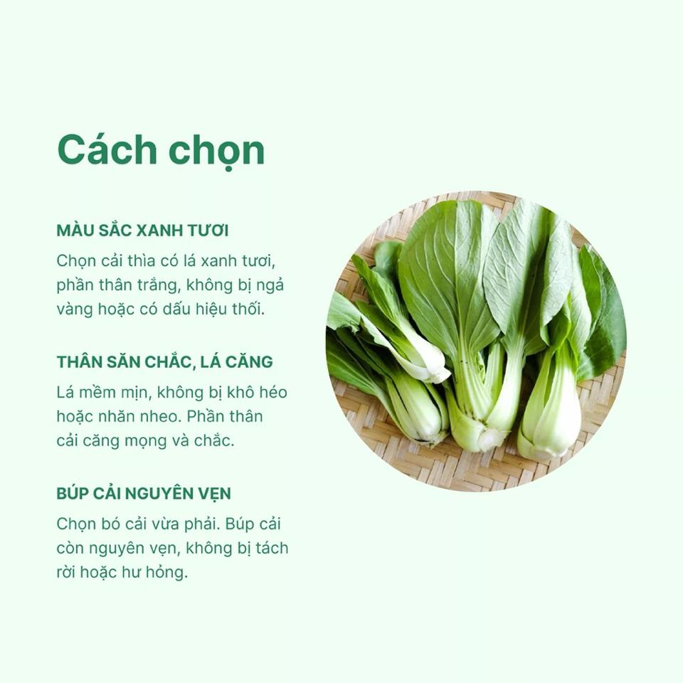 Cải Thìa Đà Lạt 600g, CẢI CHÍP tươi ngon - Hàng nhập về mỗi ngày, đảm bảo tươi ngon, chất lượng - Ship hoả tốc-duoc-ban-tai-Siêu Thị Mini - Gia Đình Food