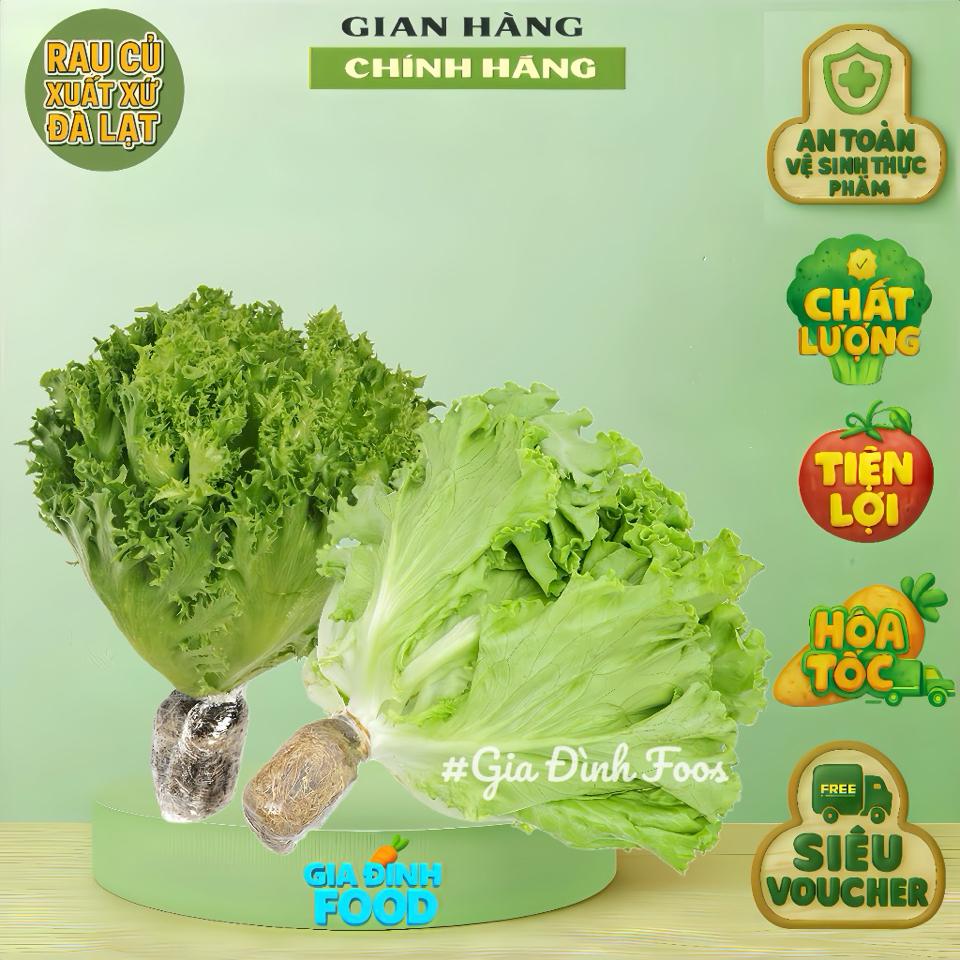 Rau xà lách Đà Lạt 300g - Nông Sản Tự Trồng-duoc-ban-tai-Siêu Thị Mini - Gia Đình Food