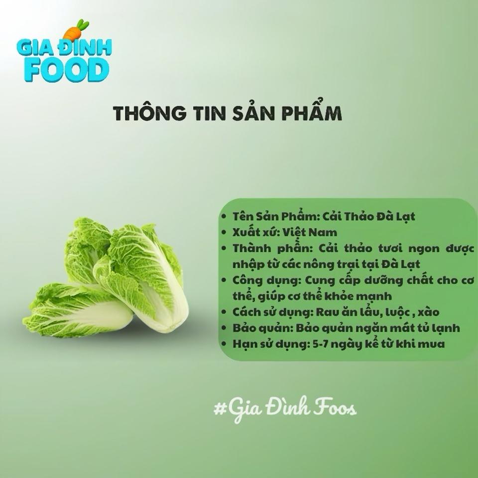 CẢI THẢO ĐÀ LẠT 400g - Bắp to tươi ngon - Nông Sản Tự Trồng-duoc-ban-tai-Siêu Thị Mini - Gia Đình Food