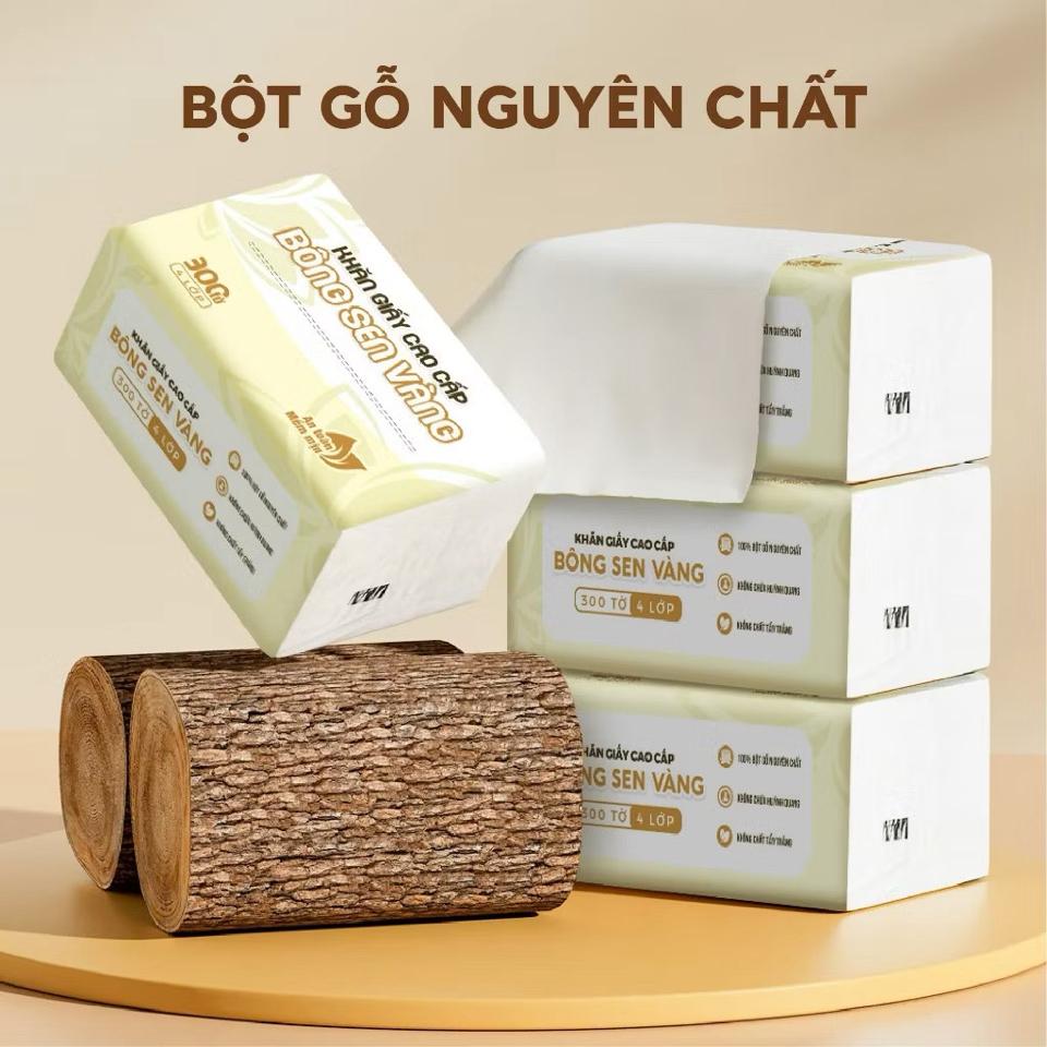 Giấy rút bông sen vàng 30 gói nhỏ cao cấp -duoc-ban-tai-Ngọc tuyền lagi
