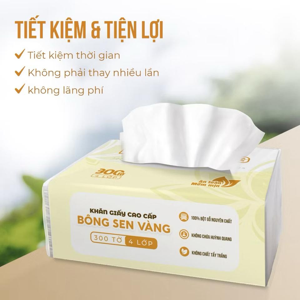 Giấy rút bông sen vàng 30 gói nhỏ cao cấp -duoc-ban-tai-Ngọc tuyền lagi
