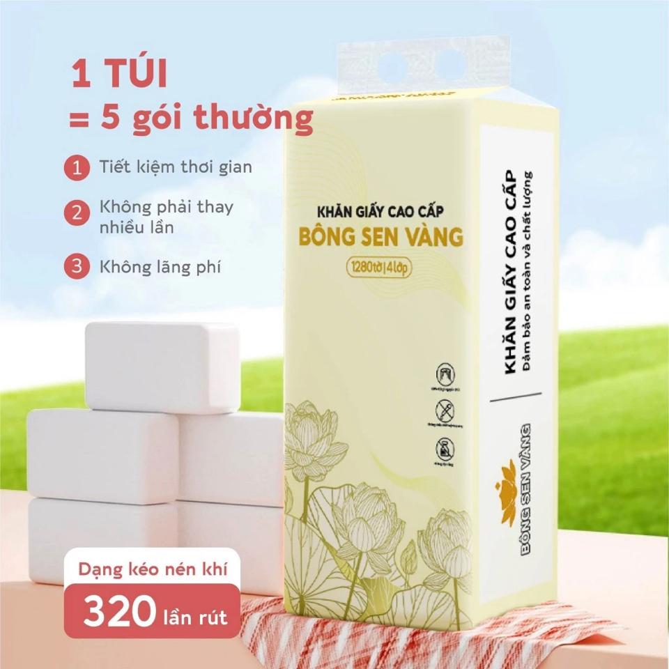 Giấy rút bông sen vàng ( giấy cao cấp )-duoc-ban-tai-Ngọc tuyền lagi