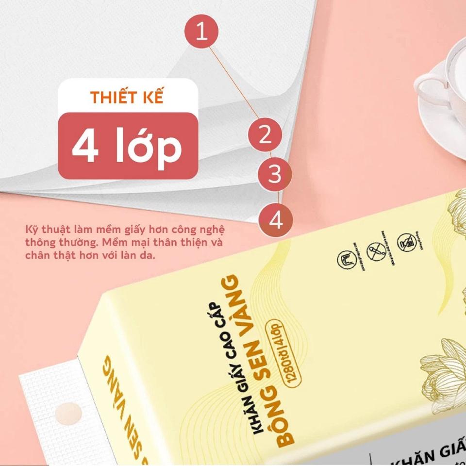 Giấy rút bông sen vàng ( giấy cao cấp )-duoc-ban-tai-Ngọc tuyền lagi