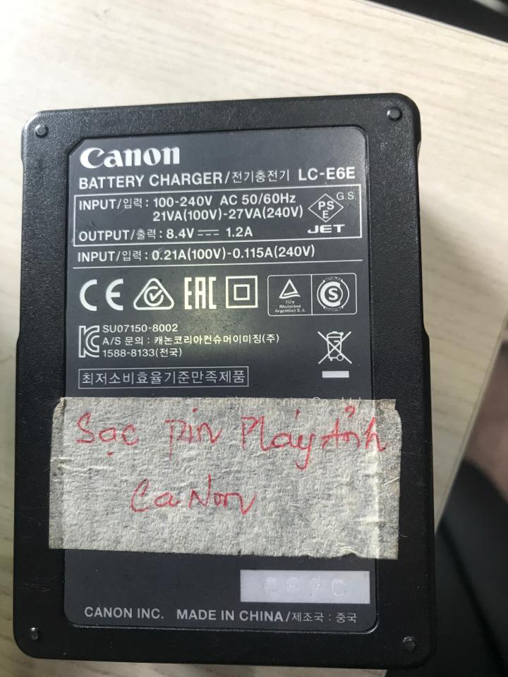 Sạc Pin Máy Ảnh Canon LC-E6E-duoc-ban-tai-SuZu Sevice