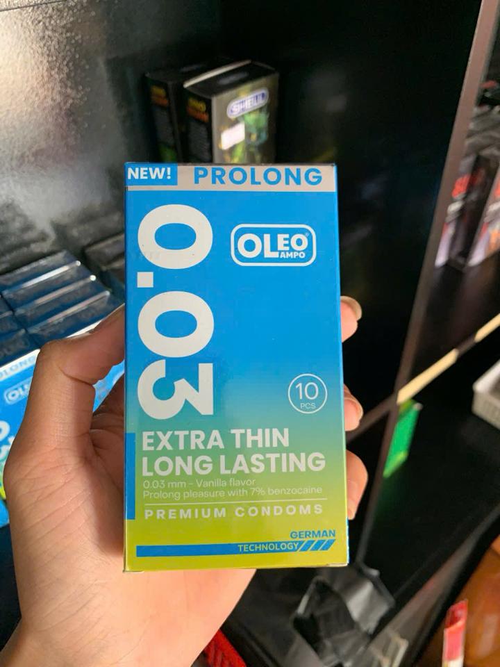 Bao cao su Oleo ProLong 003 Extrathin - Siêu mỏng 003, kéo dài thời gian - Hộp 10 cái-duoc-ban-tai-G-shop