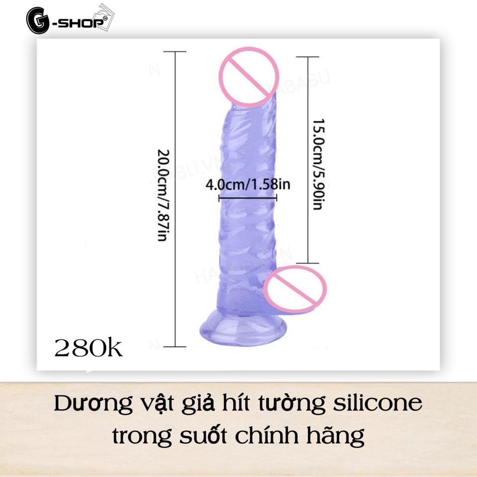 Dương vật giả hít tường silicone trong suốt chính hãng-duoc-ban-tai-G-shop