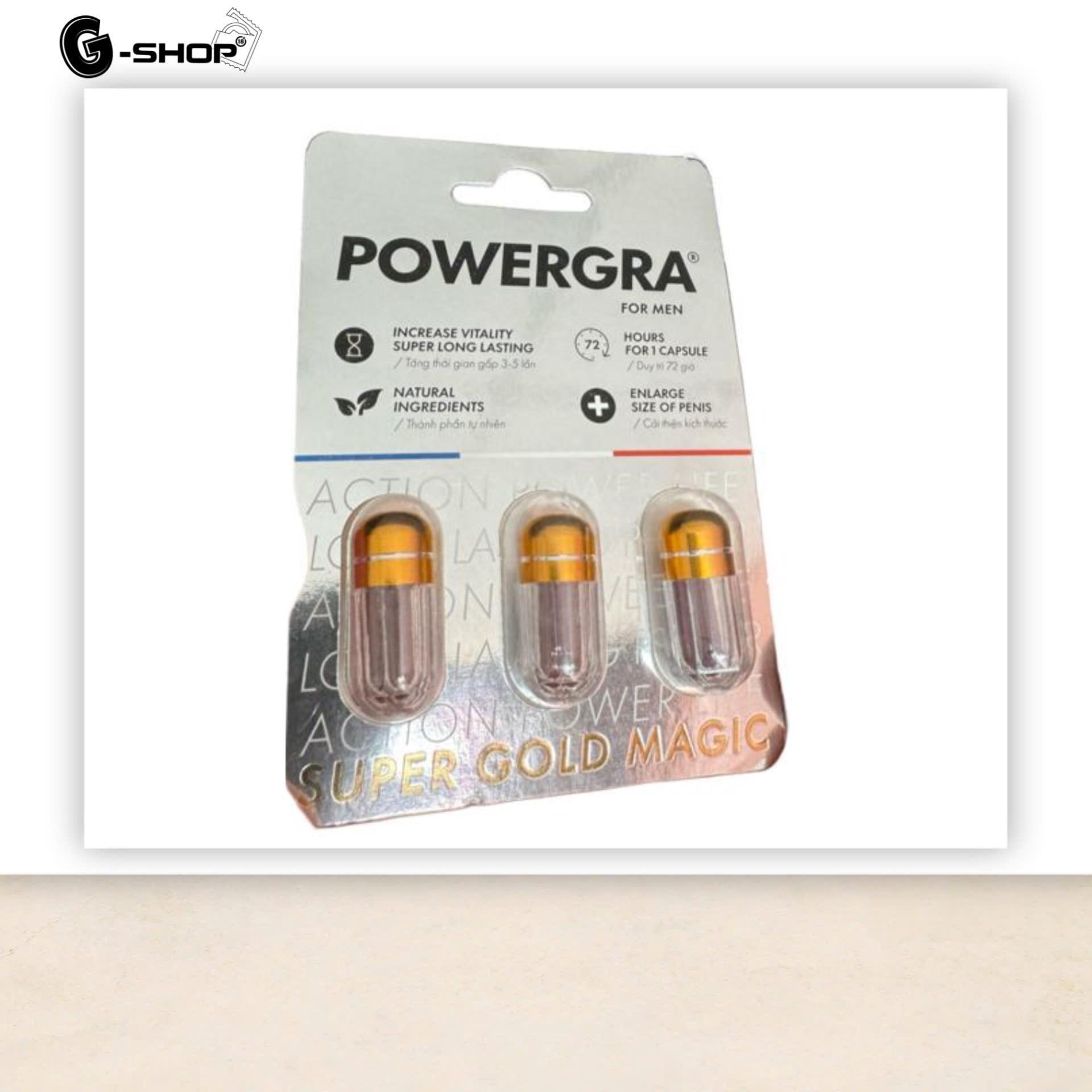 Viên uống tăng kích thước, kéo dài thời gian Powergra For Men vỉ 3 viên-duoc-ban-tai-G-shop