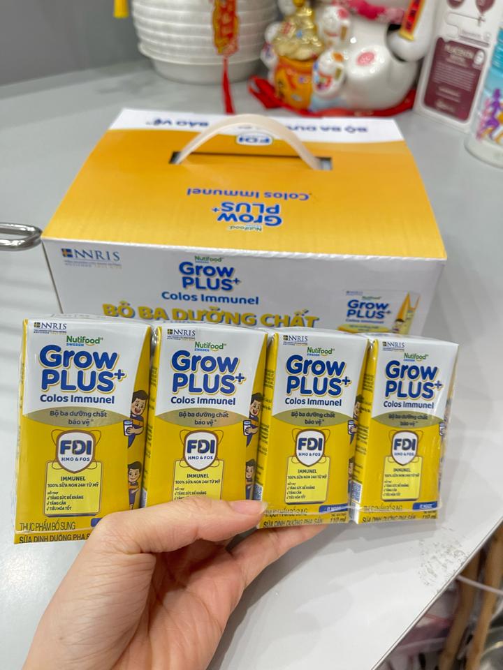 Sữa Nutifood growplus sữa non imunel pha sẵn date mới nhất thùng 110ml-duoc-ban-tai-BỐNG XINH 135 QUY HOÁ
