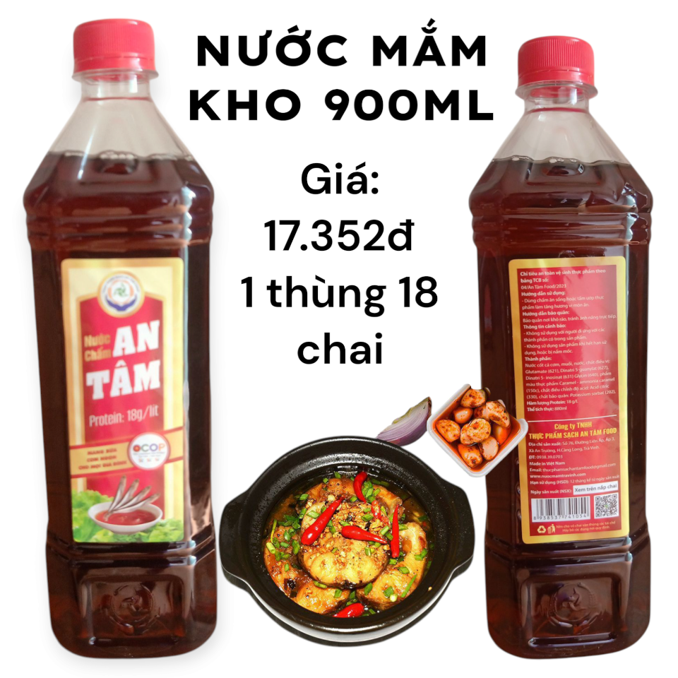 Nước mắm kho 900ml an tâm-duoc-ban-tai-ĐẠI LÝ BÁNH KẸO LỘC HỶ