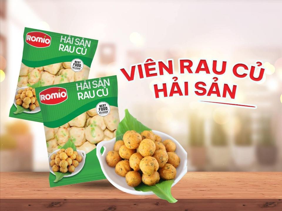 Viên Hải Sản rau củ Romio (40 viên 1 túi 500gr)-duoc-ban-tai-LONG BẢO AN FOOD CO.,LTD