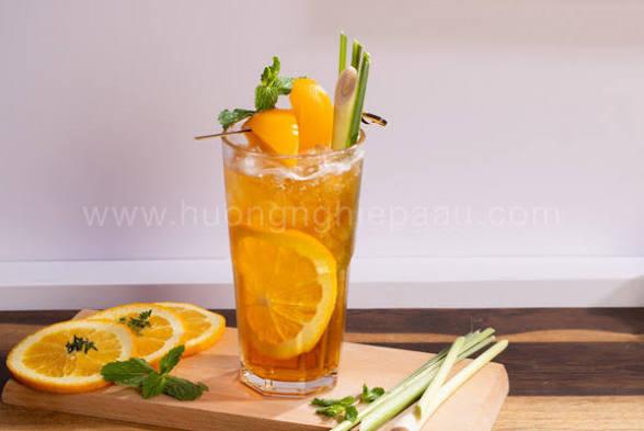 Trà đào cam sả-duoc-ban-tai-Cà phê Điểm Hẹn