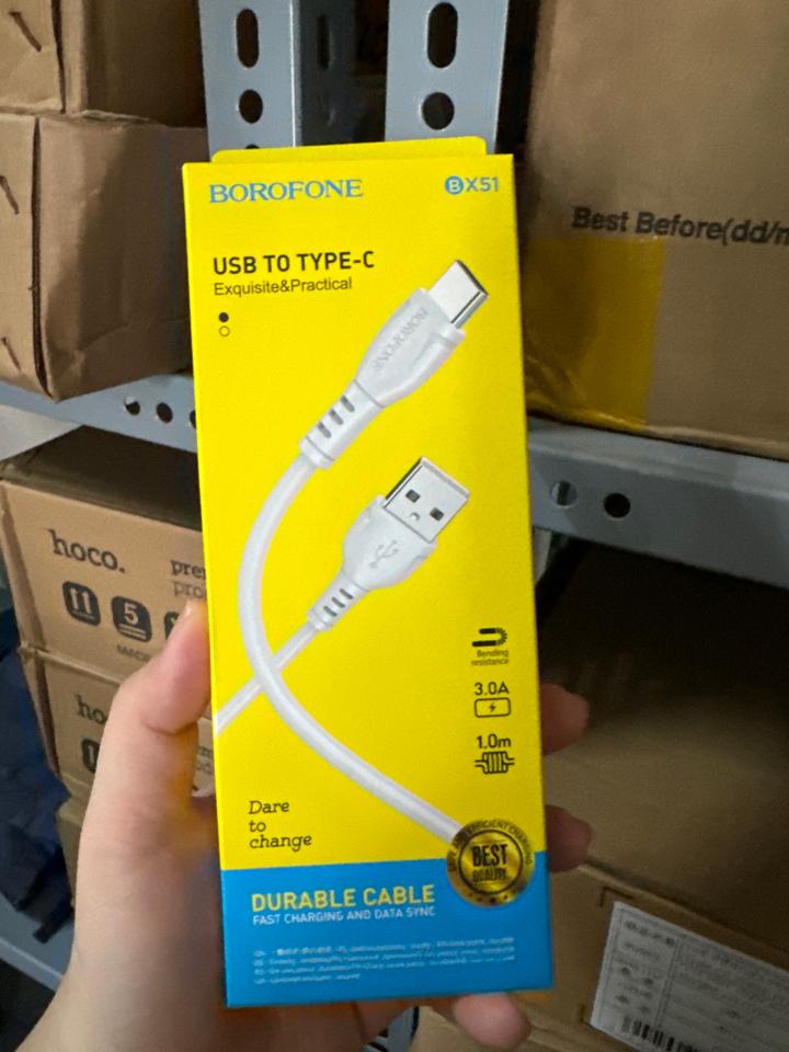 Cáp sạc X51 BOROFONE USB TO TYPE-C-duoc-ban-tai-Cửa hàng điện thoại PHÚC BẢO 3