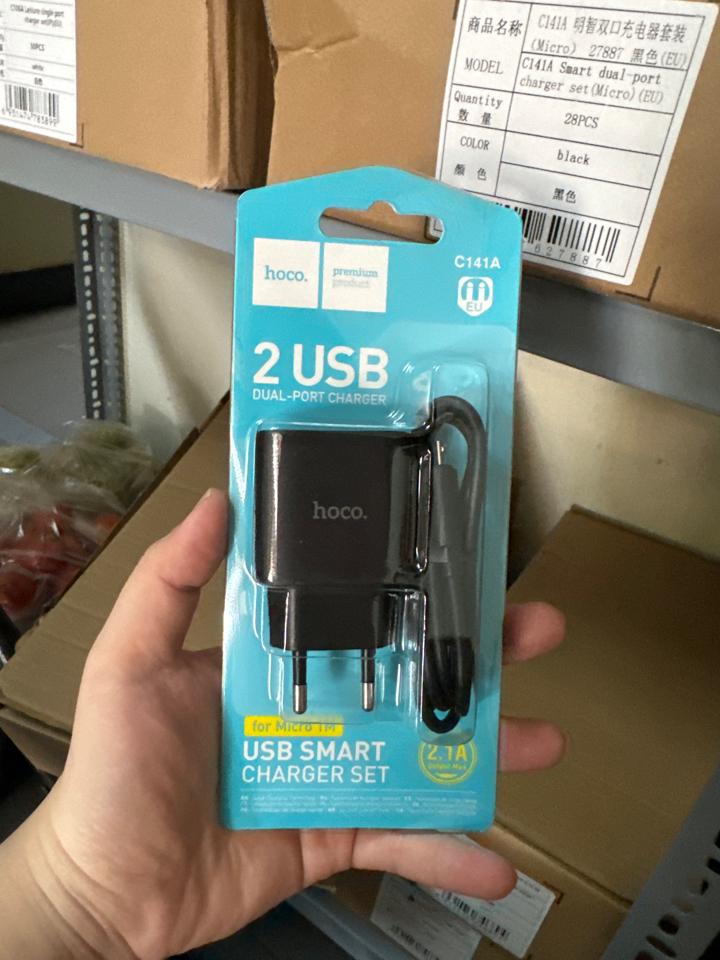 Bộ sạc c141a hoco 2cổng usb for Micro-duoc-ban-tai-Cửa hàng điện thoại PHÚC BẢO 3