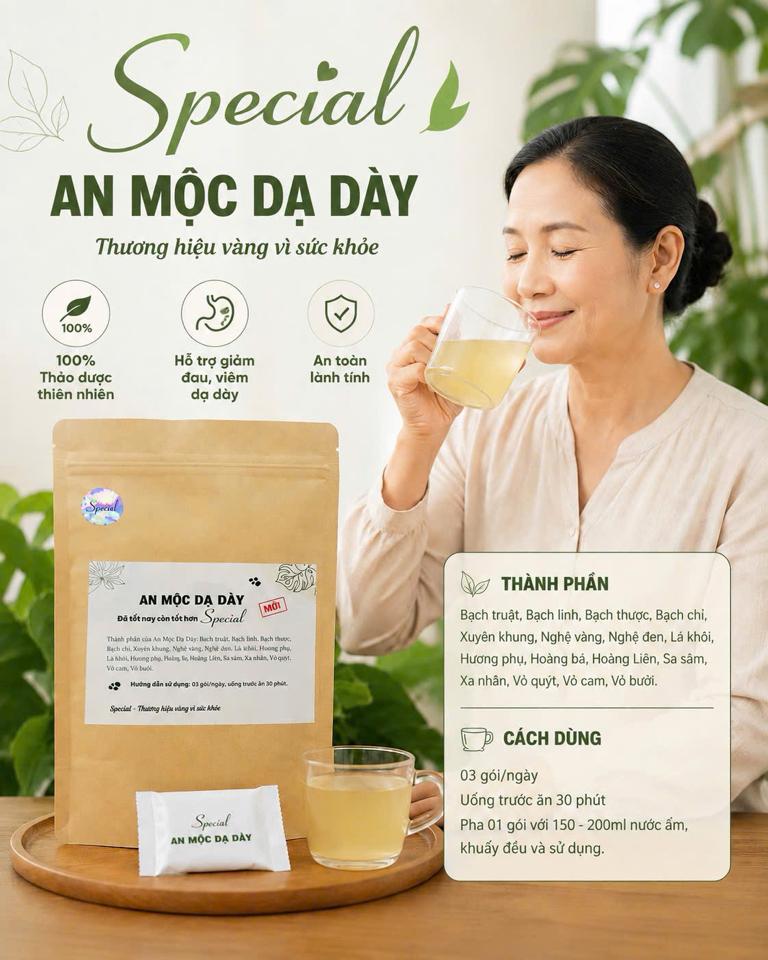 An mộc - Điều trị các chứng về dạ dày (viêm loét, trào ngược, Vi khuẩn HP…)-duoc-ban-tai-Siêu thị Special