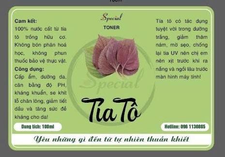 Toner Tía tô (chống tác hại của tia UV và làm chậm lão hoá da, làm giảm thâm nám)-duoc-ban-tai-Siêu thị Special