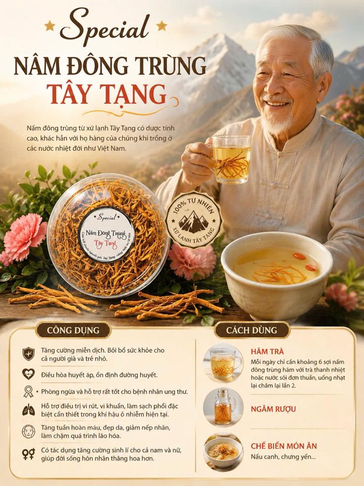 Nấm Đông Trùng xuất xứ Tây Tạng-duoc-ban-tai-Siêu thị Special