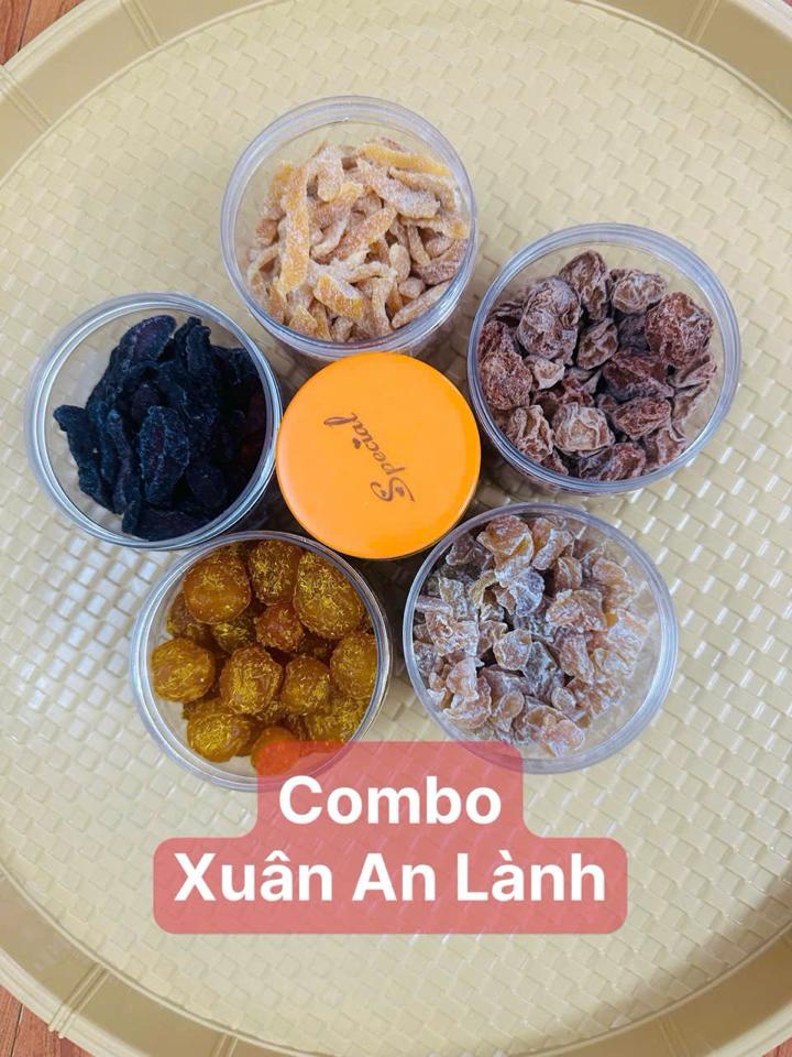 Ô mai Xuân An Lành (combo 4 loại ô mai đông y giúp Sinh tân+ kiện tỳ+ thanh nhiệt + giảm ho. Dược liệu sạch không chất bảo quản, ko đường tinh luyện)-duoc-ban-tai-Siêu thị Special