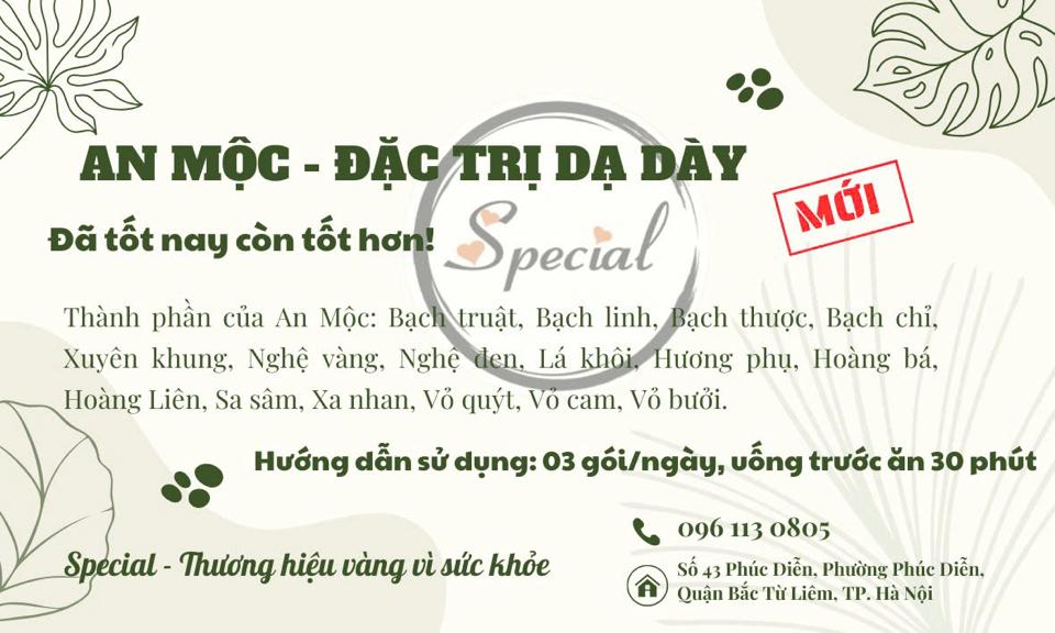 An mộc - Điều trị các chứng về dạ dày (viêm loét, trào ngược, Vi khuẩn HP…)-duoc-ban-tai-Siêu thị Special