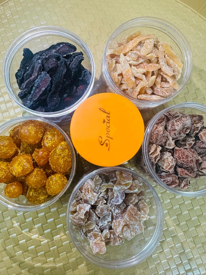 Ô mai Xuân An Lành (combo 4 loại ô mai đông y giúp Sinh tân+ kiện tỳ+ thanh nhiệt + giảm ho. Dược liệu sạch không chất bảo quản, ko đường tinh luyện)-duoc-ban-tai-Siêu thị Special