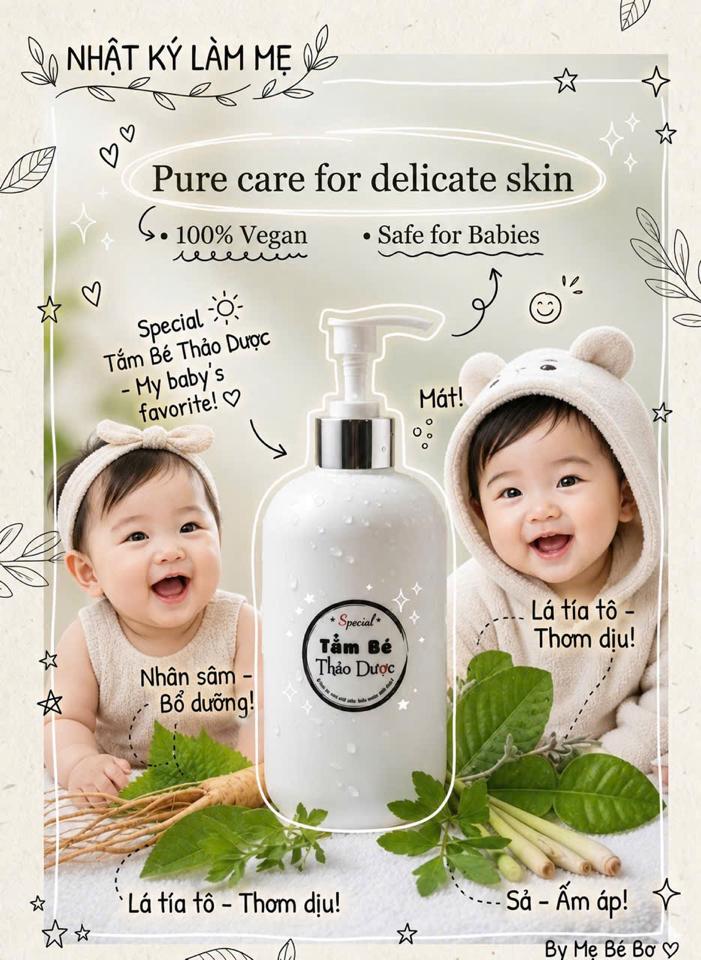 Tắm bé - Thảo dược thuần chay Special (chai 500ml)-duoc-ban-tai-Siêu thị Special
