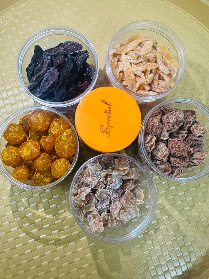 Ô mai Xuân An Lành (combo 4 loại ô mai đông y giúp Sinh tân+ kiện tỳ+ thanh nhiệt + giảm ho. Dược liệu sạch không chất bảo quản, ko đường tinh luyện)-duoc-ban-tai-Siêu thị Special