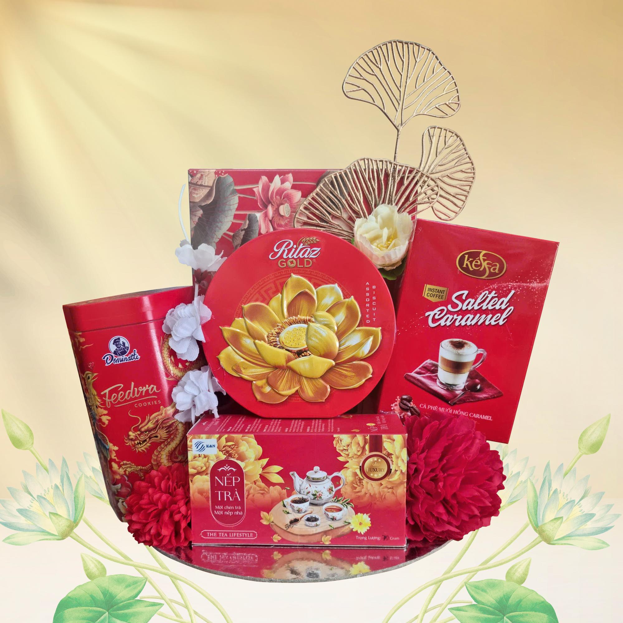 Set bánh trà cafe dâng lễ 5 món-duoc-ban-tai-K&N Family