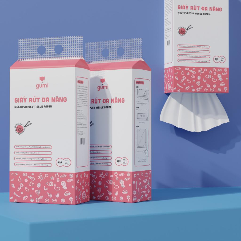 Giấy rút đa năng treo tường Gumi- 360 tờ-duoc-ban-tai-K&N Family
