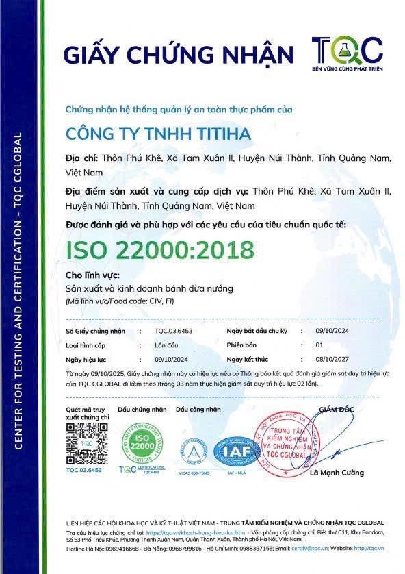 Combo 5 gói bánh dừa nướng cao cấp TITIHA - Đặc sản Quảng Nam-duoc-ban-tai-DohaShop