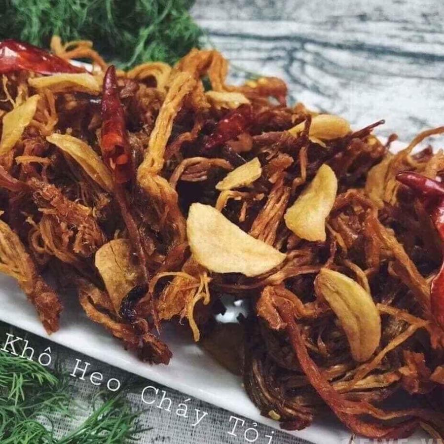 Khô Heo Cháy Tỏi ( túi 100gr)-duoc-ban-tai-Cửa hàng Thực Phẩm An Toàn Mẹ Bella