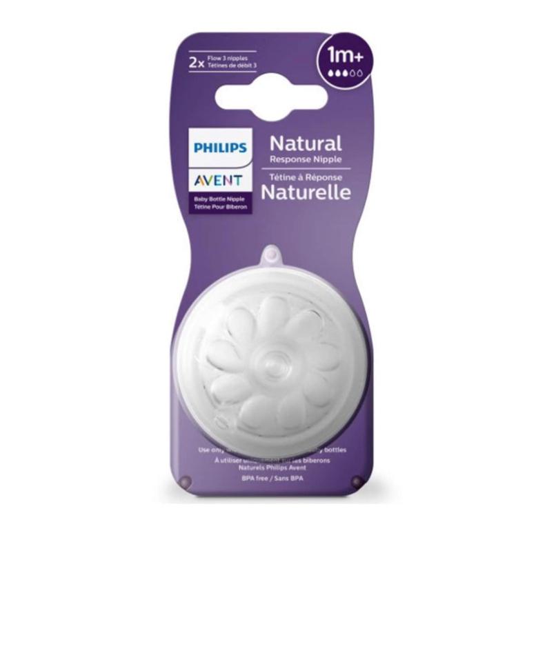 Núm ty Silicon Philips AVENT Natural cho trẻ 1m+ (2 lỗ ) set2 date01/2027-duoc-ban-tai-Shop Mylove- Mẹ và Bé