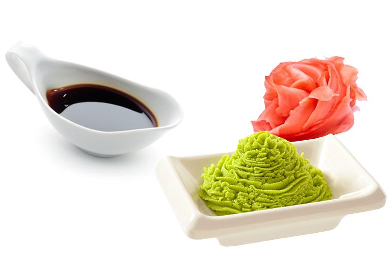 Gừng Hồng 30g - Wasabi 10g - Tương Nhật 3 Gói 30ml-duoc-ban-tai-Tokyo Izumi Sushi