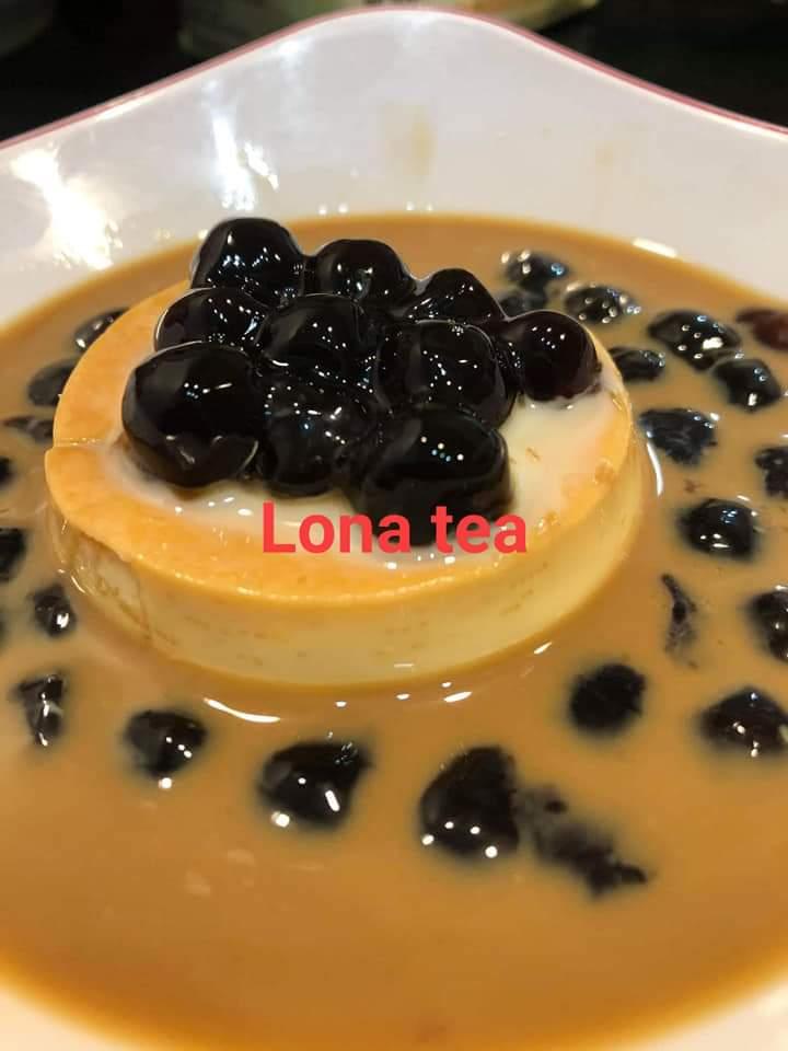 Bánh flan trân châu đường đen-duoc-ban-tai-LONA TEA