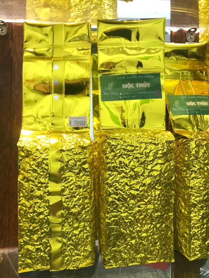 Chè Thái Nguyên- túi vàng 200gr-duoc-ban-tai-MỘC THỦY _ CỐM MỄ TRÌ
