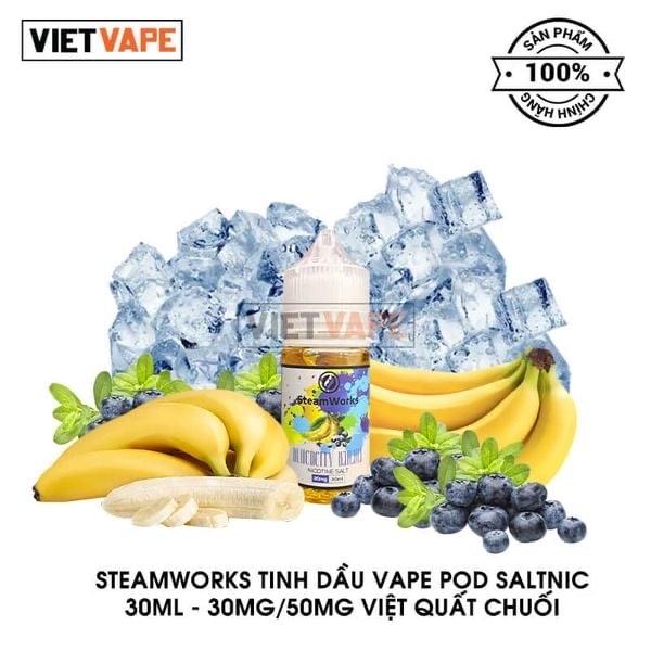 SteamWorks 50NI - Việt Quất Chuối-duoc-ban-tai-KINGZ SMOKE E-JUICE