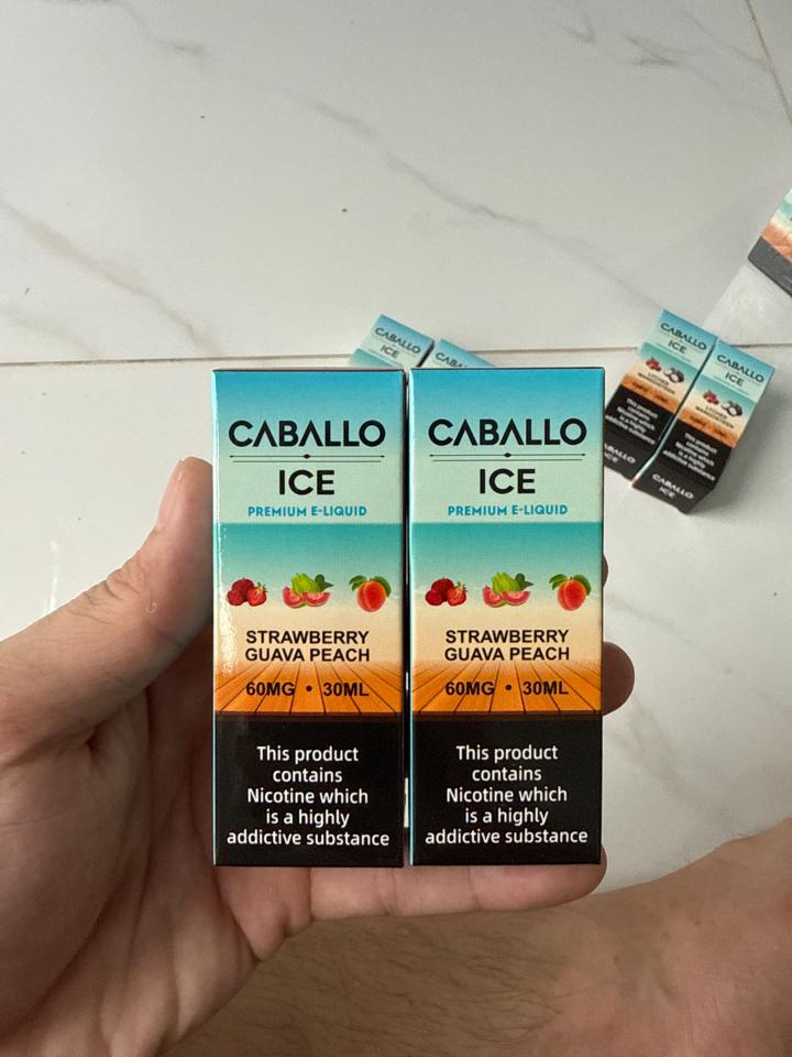 CABALLO ICE 60NI - DÂU ỔI ĐÀO-duoc-ban-tai-KINGZ SMOKE E-JUICE