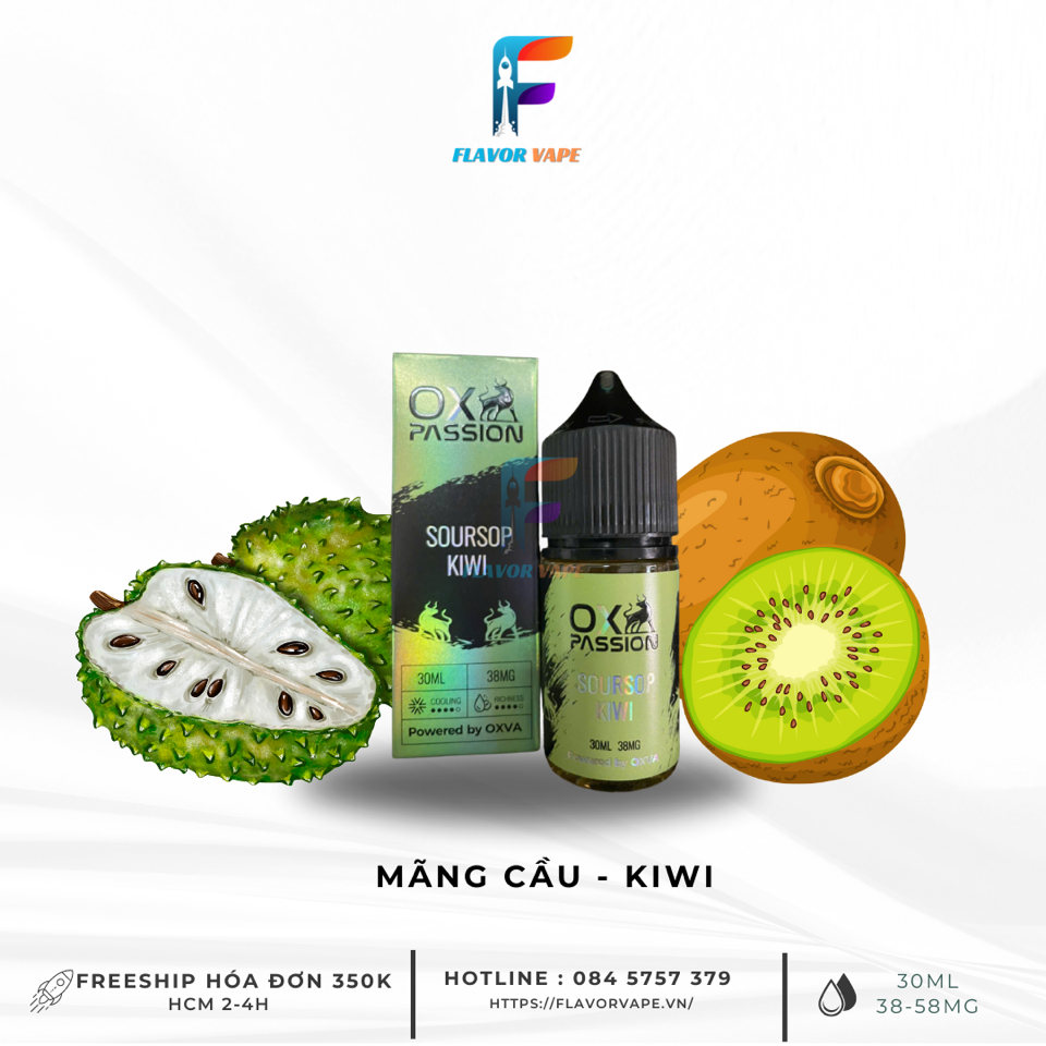 OX PASSION 58NI - Kiwi Mãng Cầu-duoc-ban-tai-KINGZ SMOKE E-JUICE