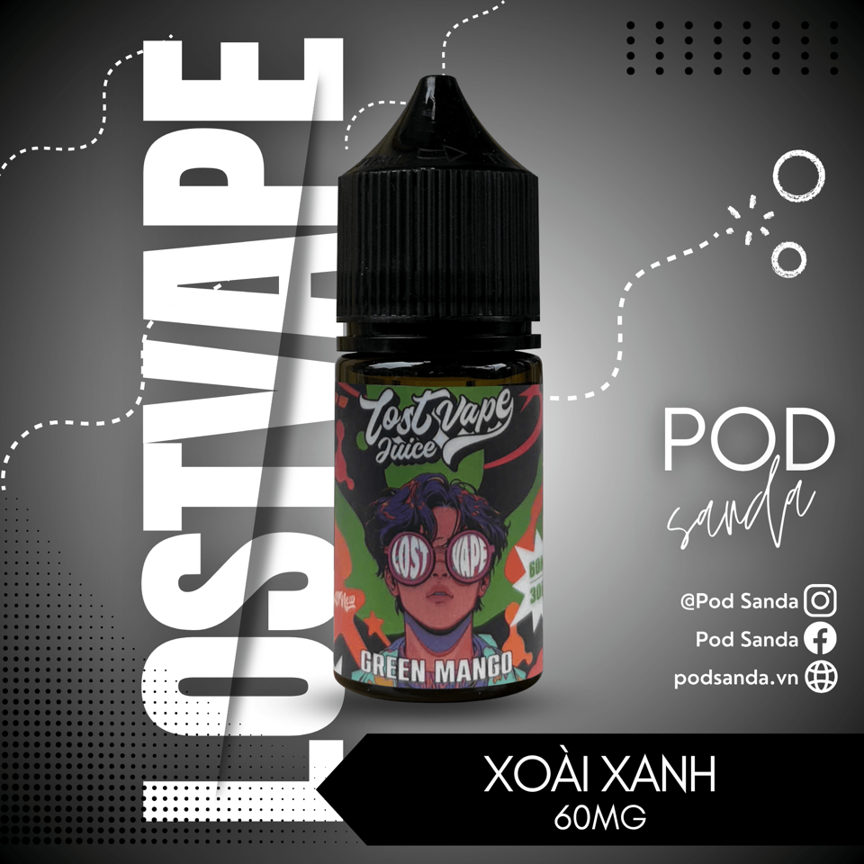 LOSTVAPE 60MG - XOÀI XANH-duoc-ban-tai-KINGZ SMOKE E-JUICE