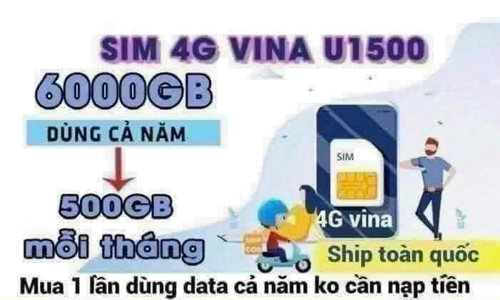 Sim Vina U1500(500Gb/tháng)-duoc-ban-tai-Sim số- phụ kiện Phúc Hà