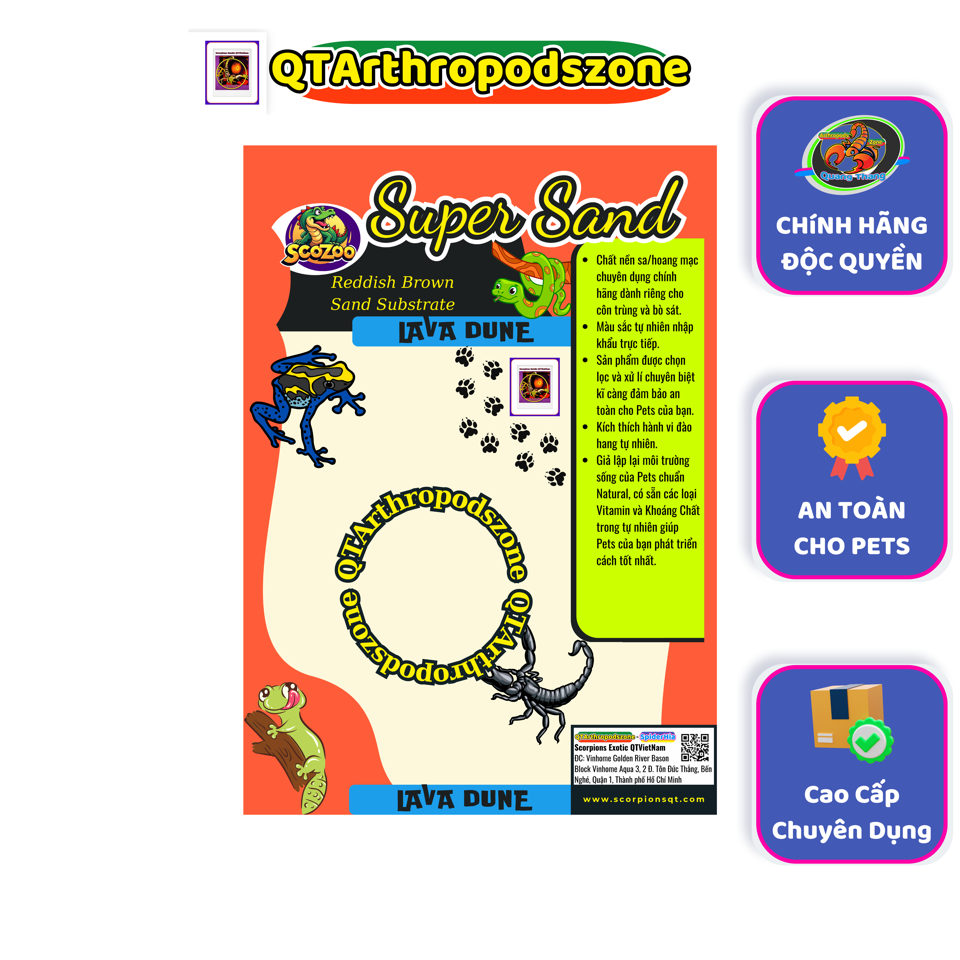 Lava Dune Super Sand Cát Sa Mạc Chuyên Dụng Dành Riêng Cho Côn Trùng Và Bò Sát (Chính Hãng QTArthropodszone)-duoc-ban-tai-QTArthropodszone (Scorpions Exotic QTVietNam & SpiderHia)