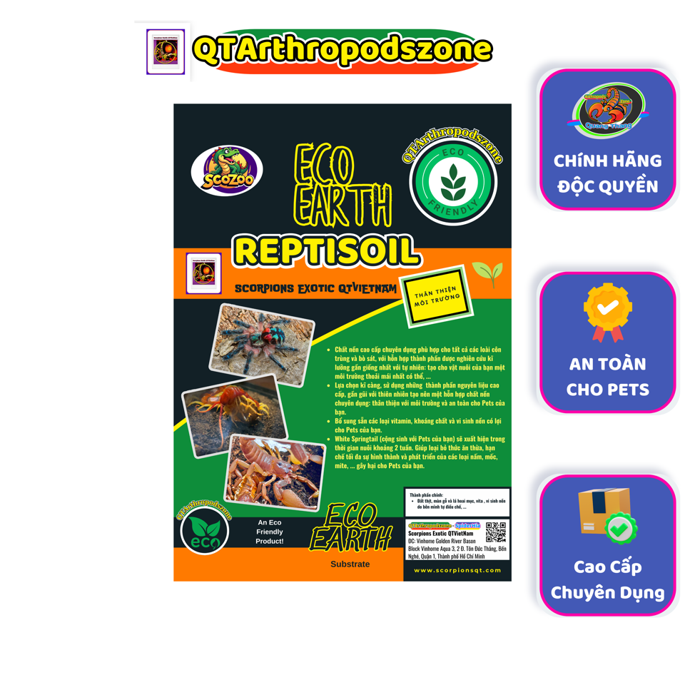 [Công Thức Mới] Reptisoil Eco Earth Đất Nền Chuyên Dụng Cho Côn Trùng Và Bò Sát (Chính Hãng QTArthropodszone)-duoc-ban-tai-QTArthropodszone (Scorpions Exotic QTVietNam & SpiderHia)